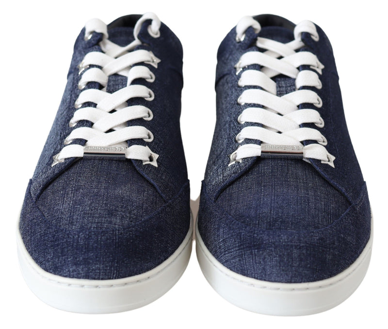 Chic Slip-On Blue Denim Suede Sneakers Jimmy Choo