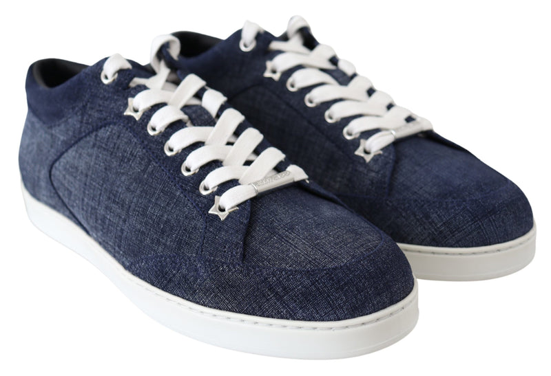 Chic Slip-On Blue Denim Suede Sneakers Jimmy Choo