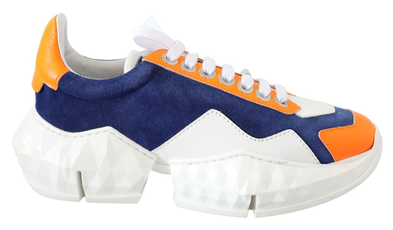 Electric Elegance Leather Mix Sneakers Jimmy Choo