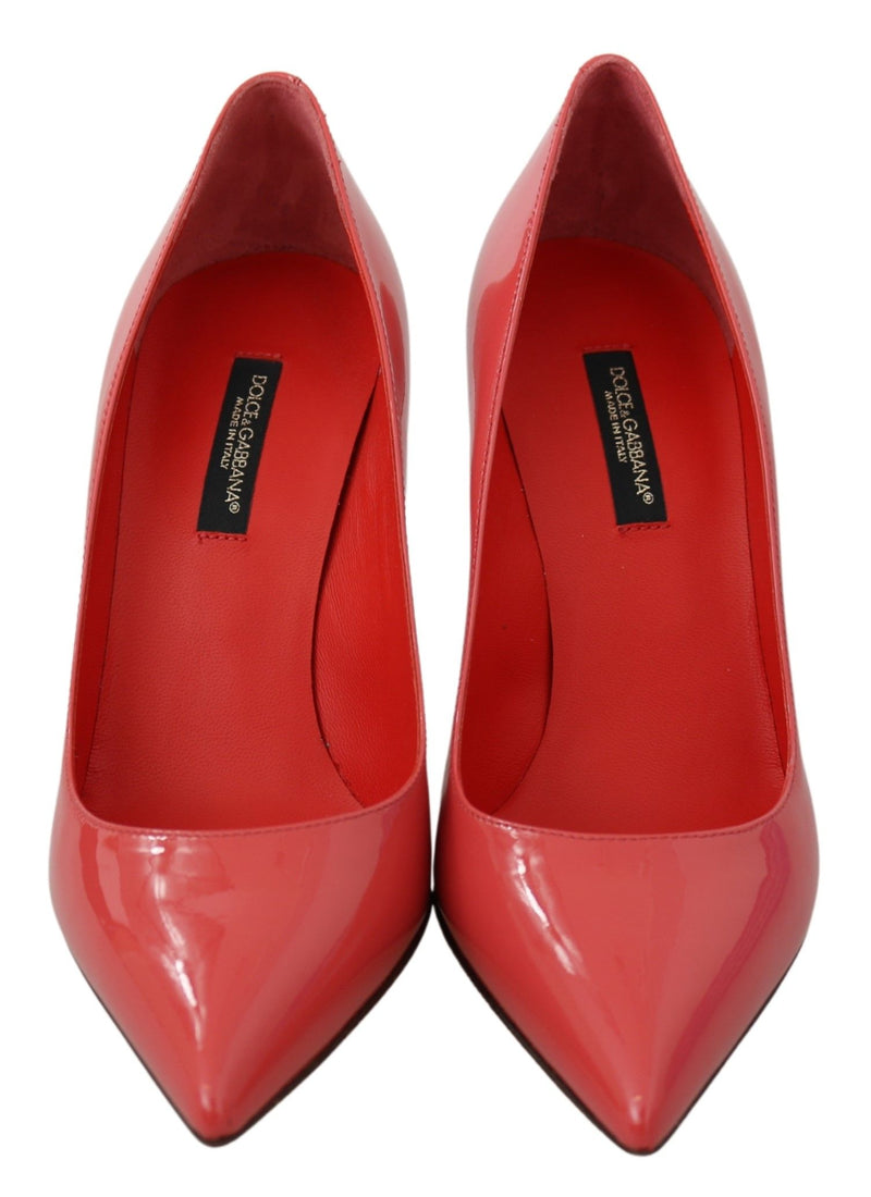 Elegant Dark Pink Patent Leather Pumps Dolce & Gabbana