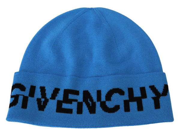 Chic Woolen Beanie with Signature Black Logo Givenchy