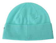 Aquamarine Green Wool Beanie with Signature Logo Givenchy