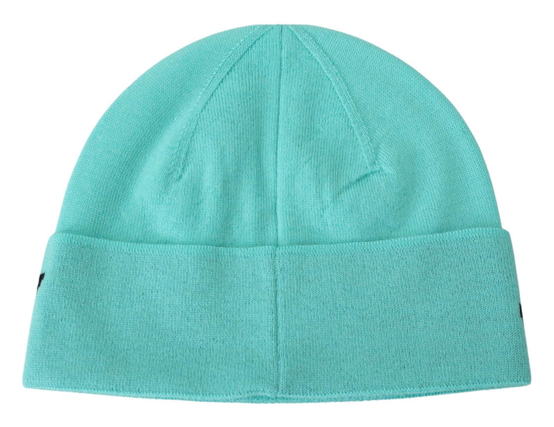 Aquamarine Green Wool Beanie with Signature Logo Givenchy