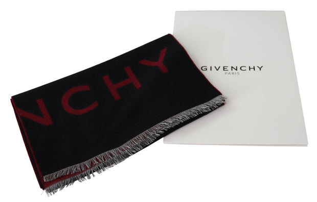 Elegant Unisex Wool Silk Blend Scarf Givenchy