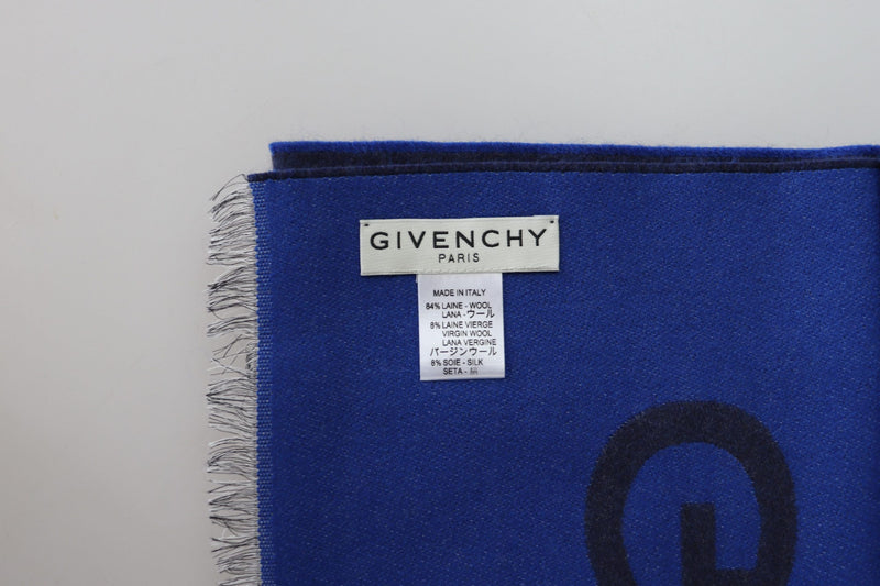 Elegant Unisex Wool Silk Blend Scarf Givenchy