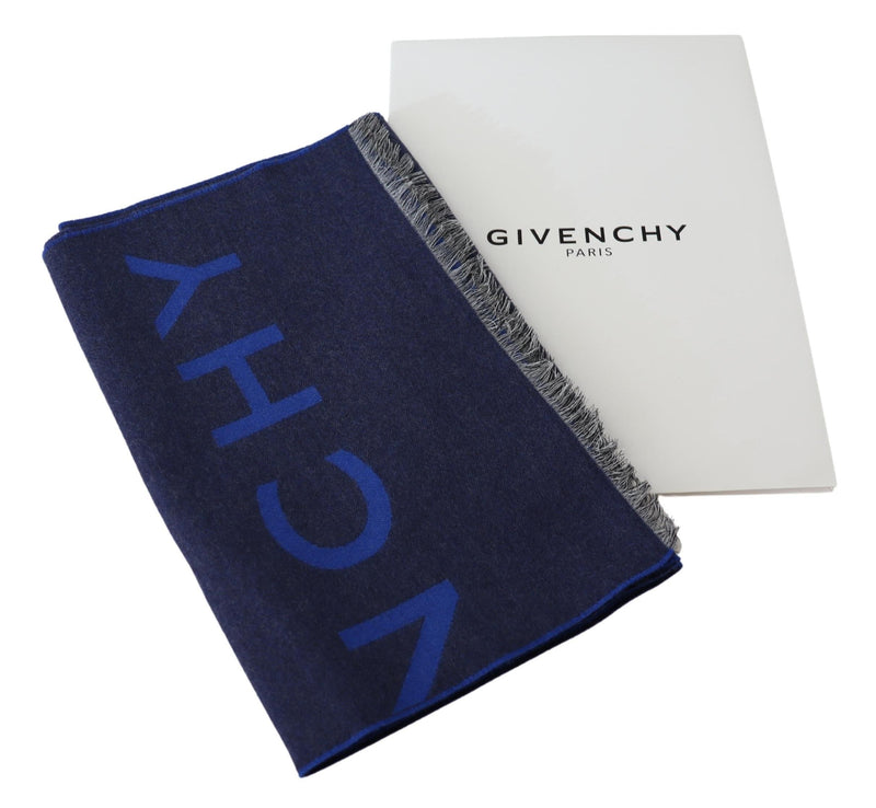 Elegant Unisex Wool Silk Blend Scarf Givenchy