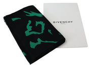 Elegant Wool Silk Black Unisex Scarf Givenchy