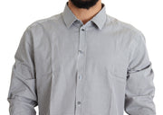 Checkered Slim Fit Cotton Dress Shirt Dolce & Gabbana