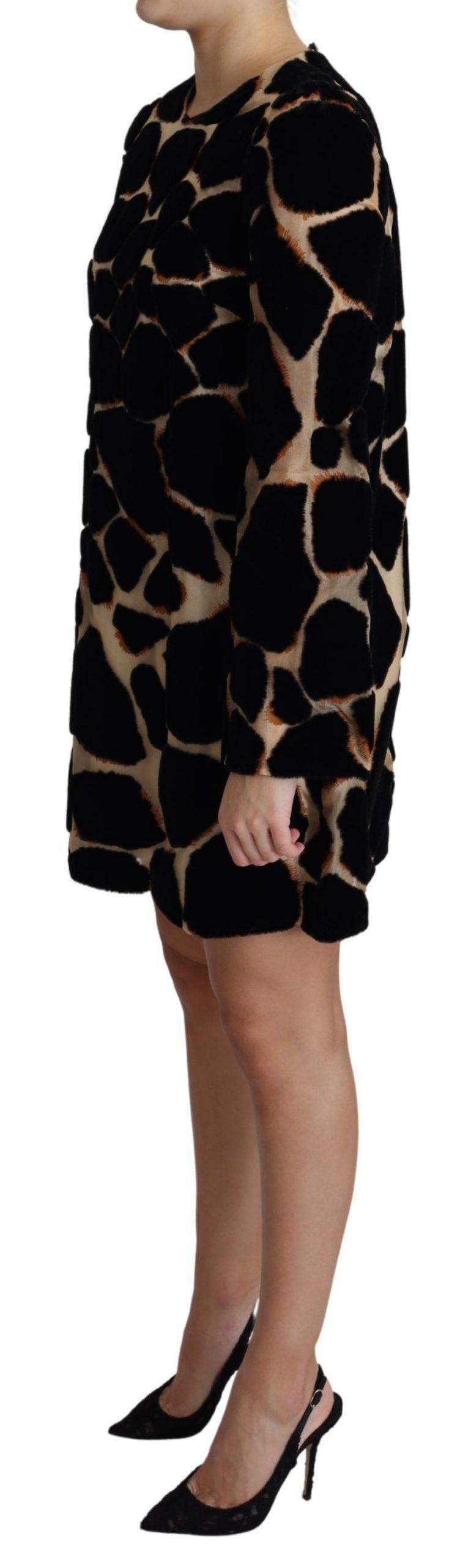 Chic Giraffe Print Shift Mini Dress Dolce & Gabbana