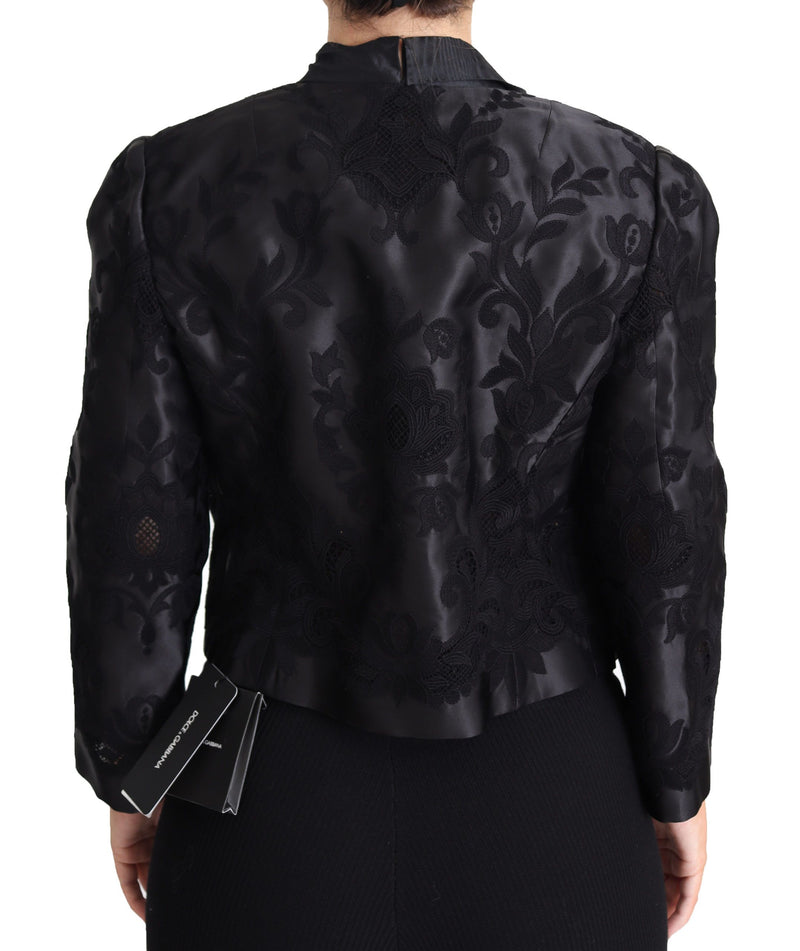 Embroidered Silk Blend Foliage Jacket Dolce & Gabbana