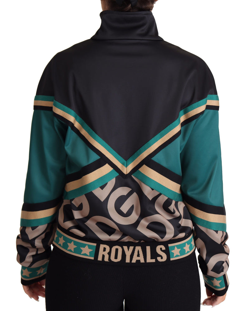 Chic Multicolor Track Jacket with Logo Mania Dolce & Gabbana