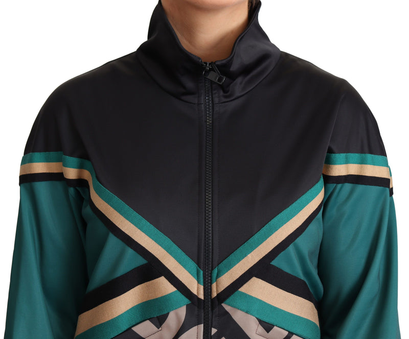 Chic Multicolor Track Jacket with Logo Mania Dolce & Gabbana