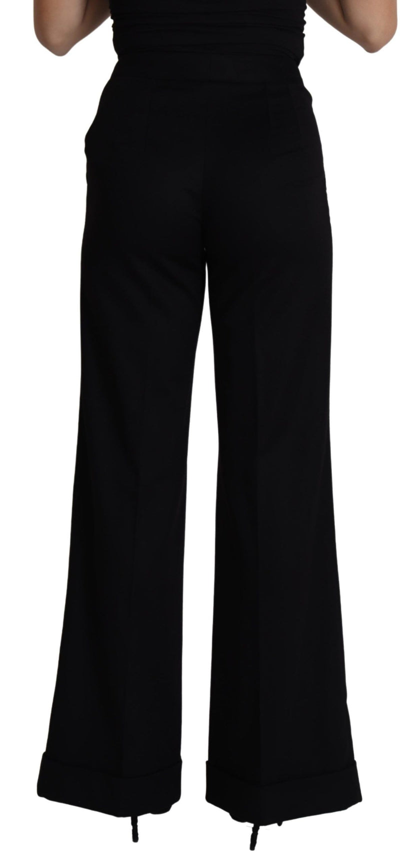 Elegant Cashmere Wide Leg Trousers Dolce & Gabbana