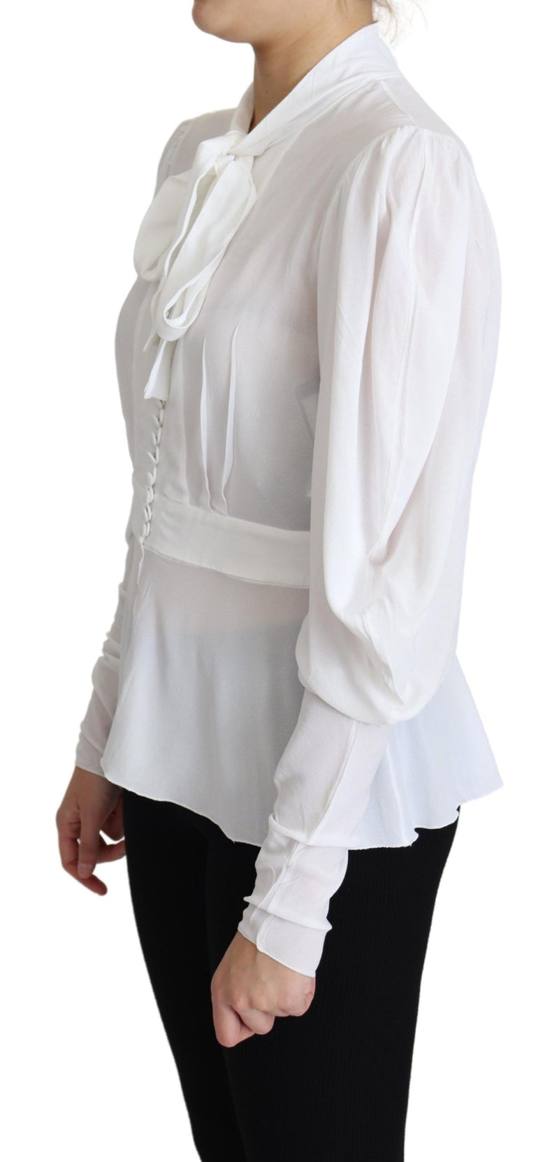 Elegant Snow-White Viscose Blouse Dolce & Gabbana