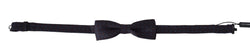 Stunning Gray Patterned Silk Bow Tie Dolce & Gabbana