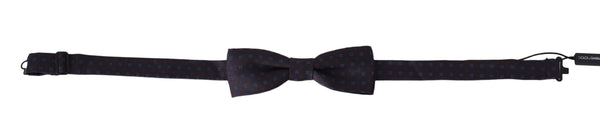 Stunning Gray Patterned Silk Bow Tie Dolce & Gabbana