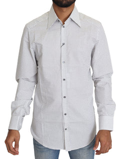 Elegant Slim Fit Polka Dot Dress Shirt Dolce & Gabbana