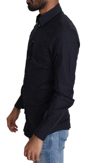 Navy Blue Slim Fit Gold Series Dress Shirt Dolce & Gabbana