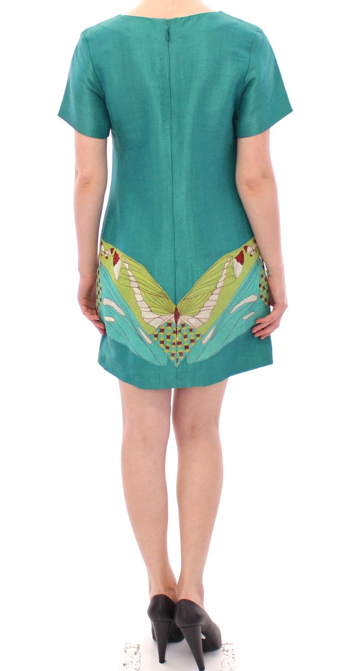 Elegant Embroidered Green Mini Dress Lanre Da Silva Ajayi