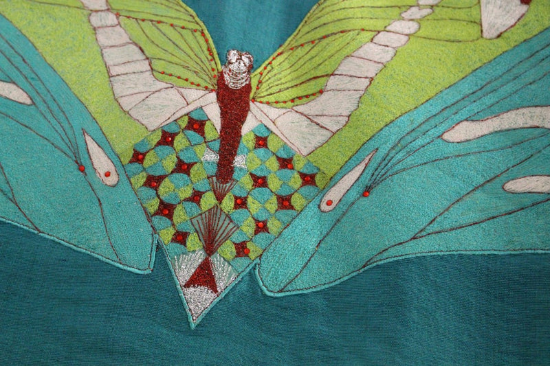 Elegant Embroidered Green Mini Dress Lanre Da Silva Ajayi