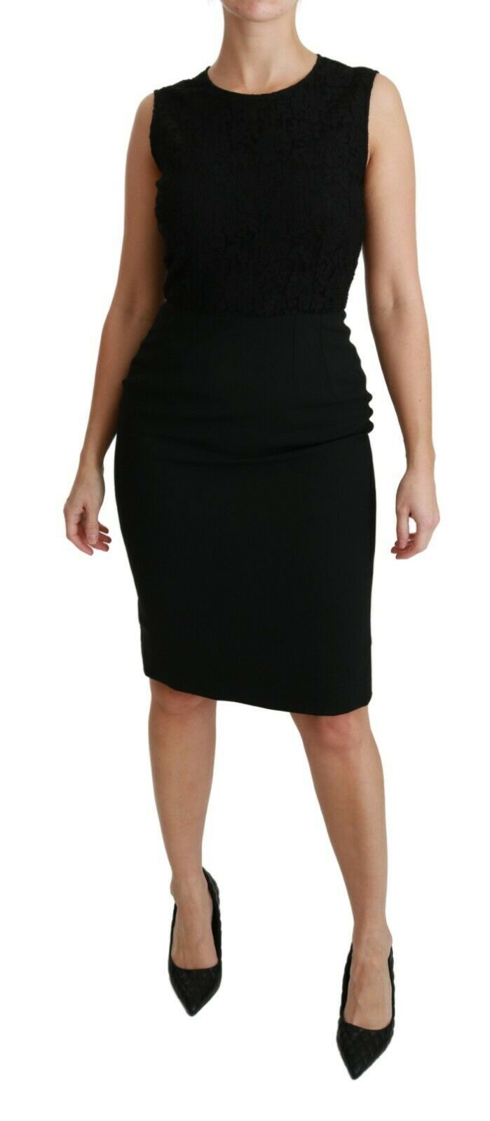 Elegant Floral Lace Brocade Mini Dress Dolce & Gabbana