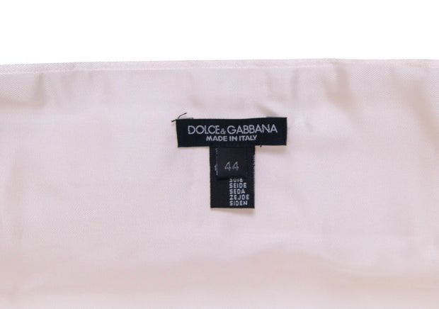 Elegant White Silk Cummerbund Dolce & Gabbana