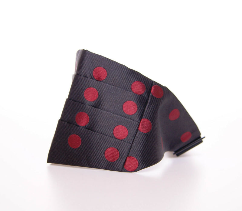 Exquisite Black Silk Cummerbund with Red Polka Dots Dolce & Gabbana