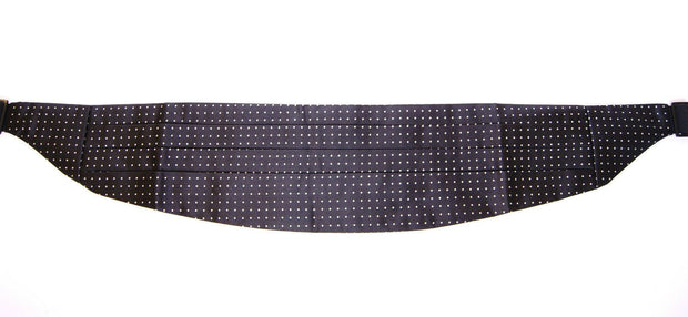 Elegant Black Silk Polka Dot Cummerbund Dolce & Gabbana