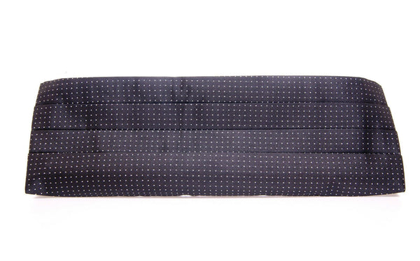 Elegant Black Silk Cummerbund with Polka Dots Dolce & Gabbana