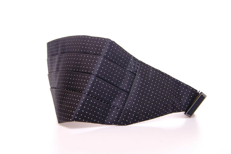 Elegant Black Silk Cummerbund with Polka Dots Dolce & Gabbana