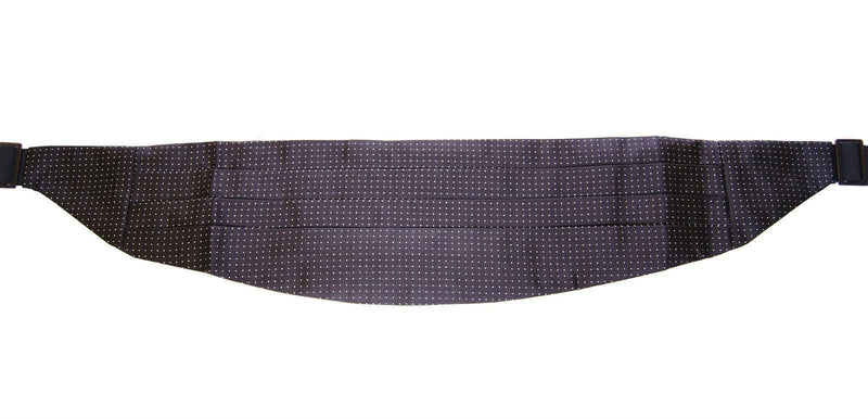 Elegant Black Silk Cummerbund with Polka Dots Dolce & Gabbana