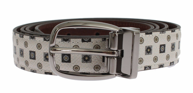 Elegant Baroque Silk Tie & Leather Belt Set Dolce & Gabbana