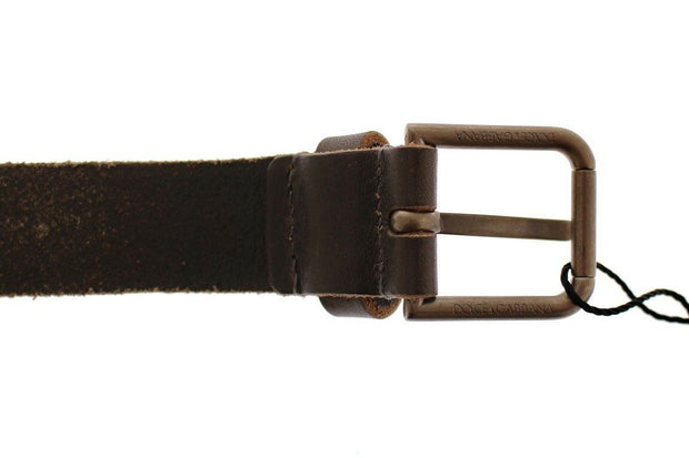 Elegant Leather-Cotton Fusion Men's Belt Dolce & Gabbana