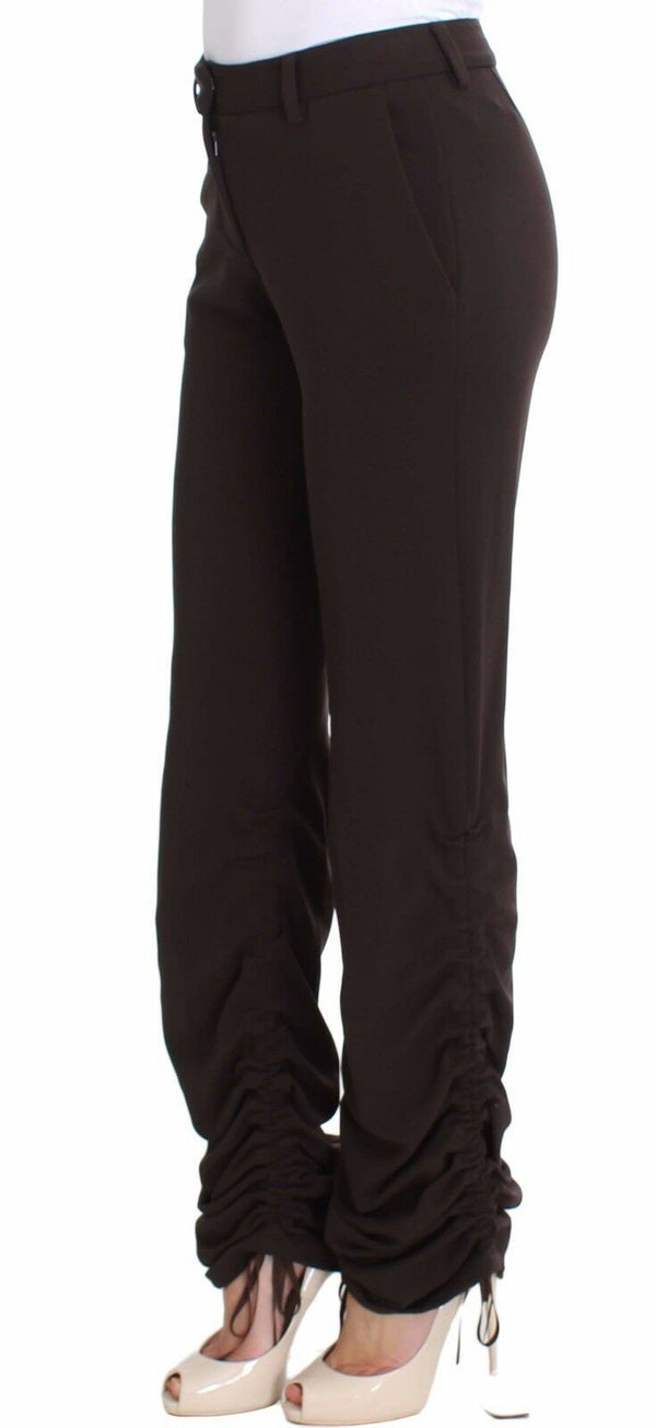 Chic Brown Casual Trousers for Sophisticated Style Ermanno Scervino