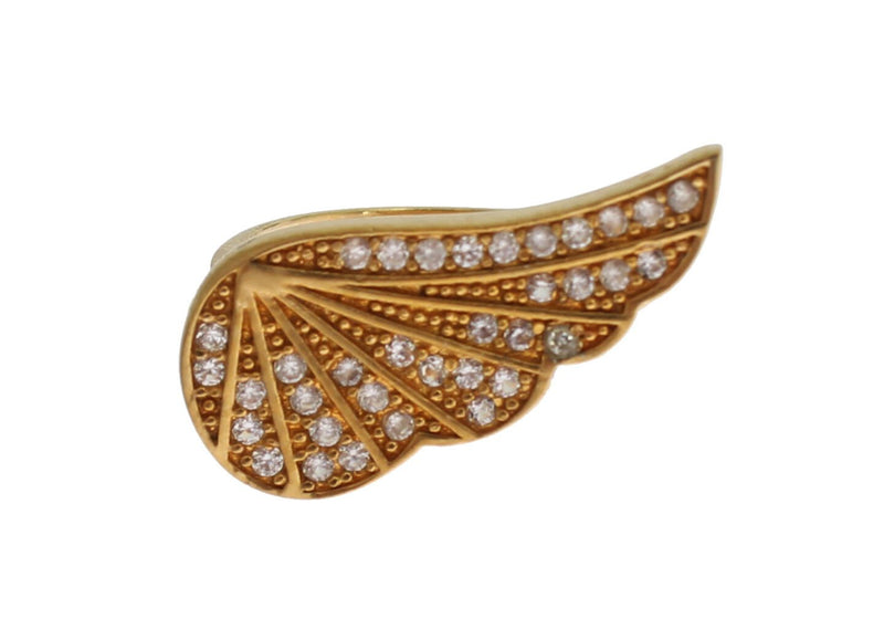 Glamorous Gold Plated Crystal Ring Nialaya