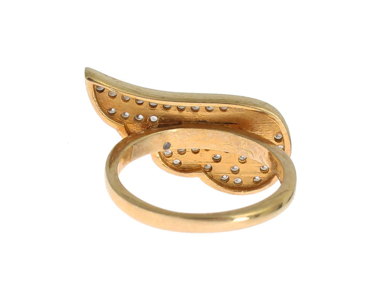 Glamorous Gold Plated Crystal Ring Nialaya