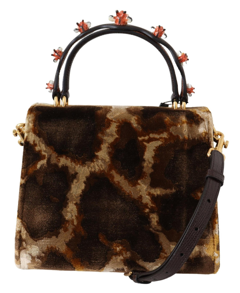 Elegant Giraffe Pattern Welcome Bag with Gold Accents Dolce & Gabbana