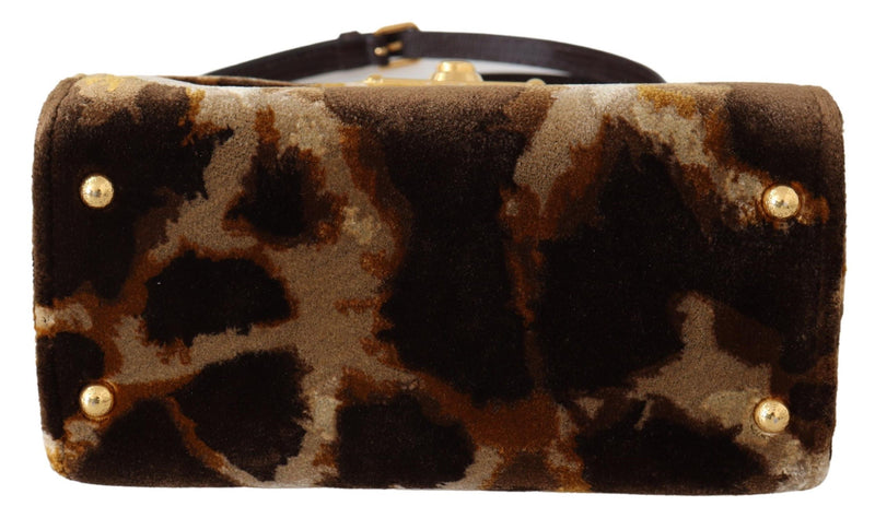 Elegant Giraffe Pattern Welcome Bag with Gold Accents Dolce & Gabbana