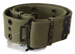 Chic Army Green Cotton Waist Belt Ermanno Scervino