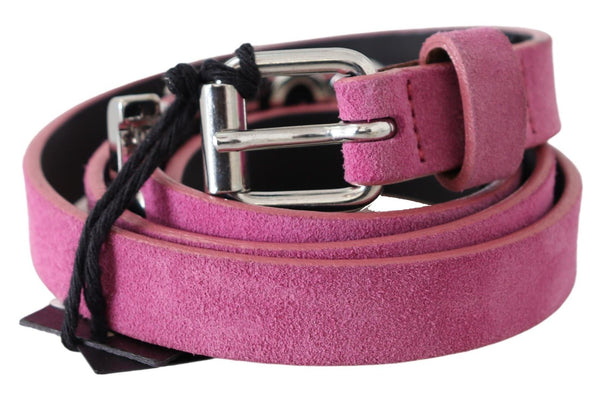 Fuschia Pink Leather Waist Belt Just Cavalli