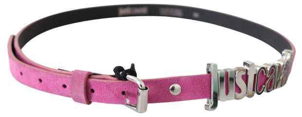 Fuschia Pink Leather Waist Belt Just Cavalli