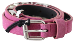 Fuschia Pink Leather Waist Belt Just Cavalli