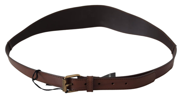 Chic Dark Brown Leather Fashion Belt PLEIN SUD