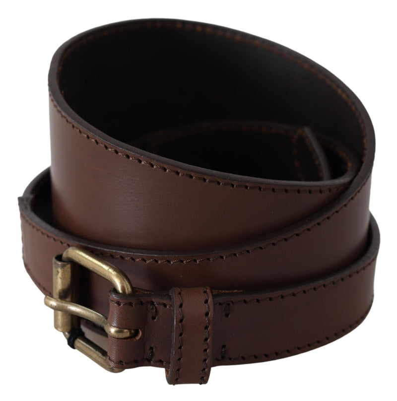 Chic Dark Brown Leather Fashion Belt PLEIN SUD