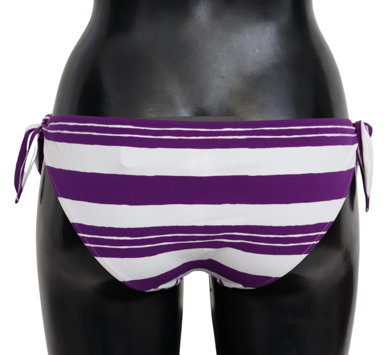 Chic Striped Bikini Bottom - Effortless Poolside Glamour Dolce & Gabbana