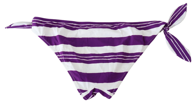 Chic Striped Bikini Bottom - Effortless Poolside Glamour Dolce & Gabbana