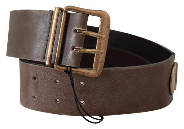 Elegant Leather Fashion Belt in Rich Brown Ermanno Scervino