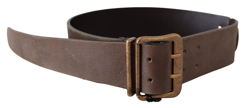 Elegant Leather Fashion Belt in Rich Brown Ermanno Scervino