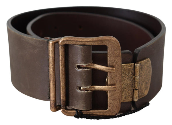 Elegant Leather Fashion Belt in Rich Brown Ermanno Scervino