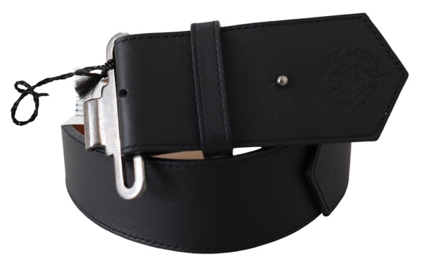 Chic Leather Adjustable Black Belt Ermanno Scervino